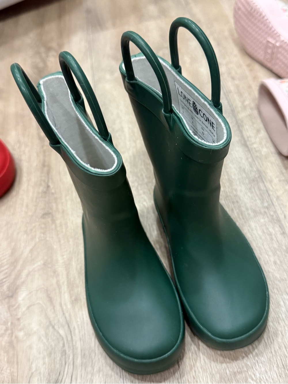 Toddler Girls Green Pull-On Rain Boots